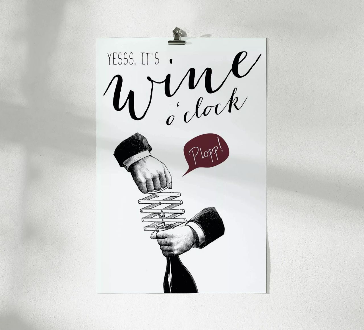 Wine o'clock poster da Amy & Kurt