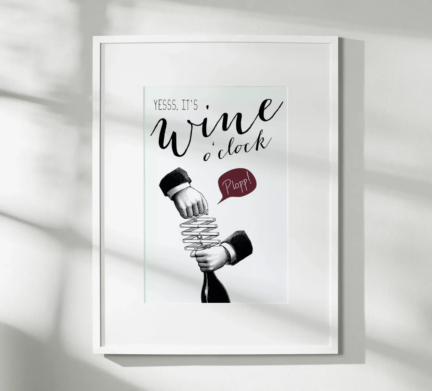 Wine o'clock poster by Amy & Kurt