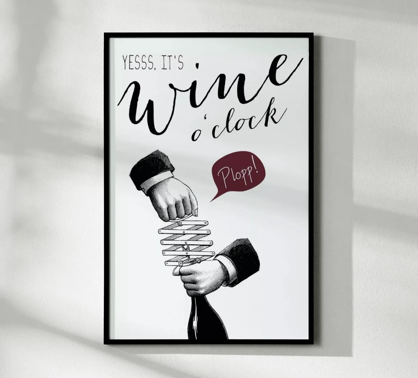 Wine o'clock poster by Amy & Kurt