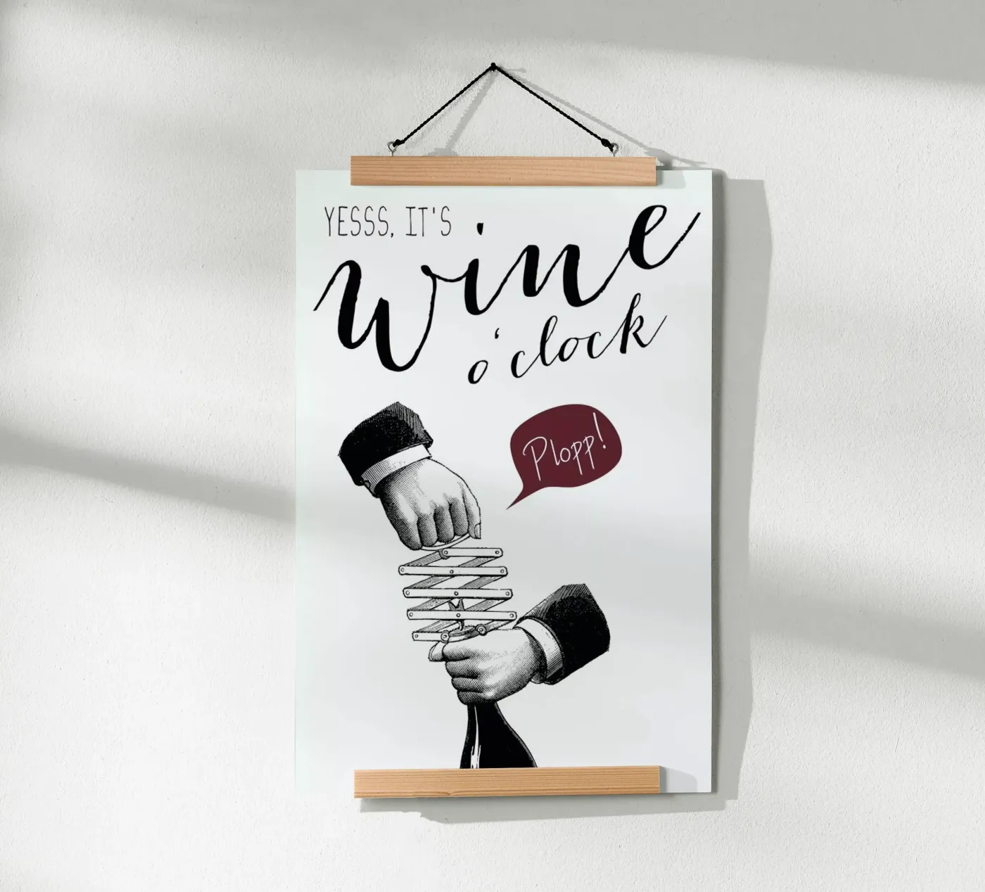 Wine o'clock poster by Amy & Kurt