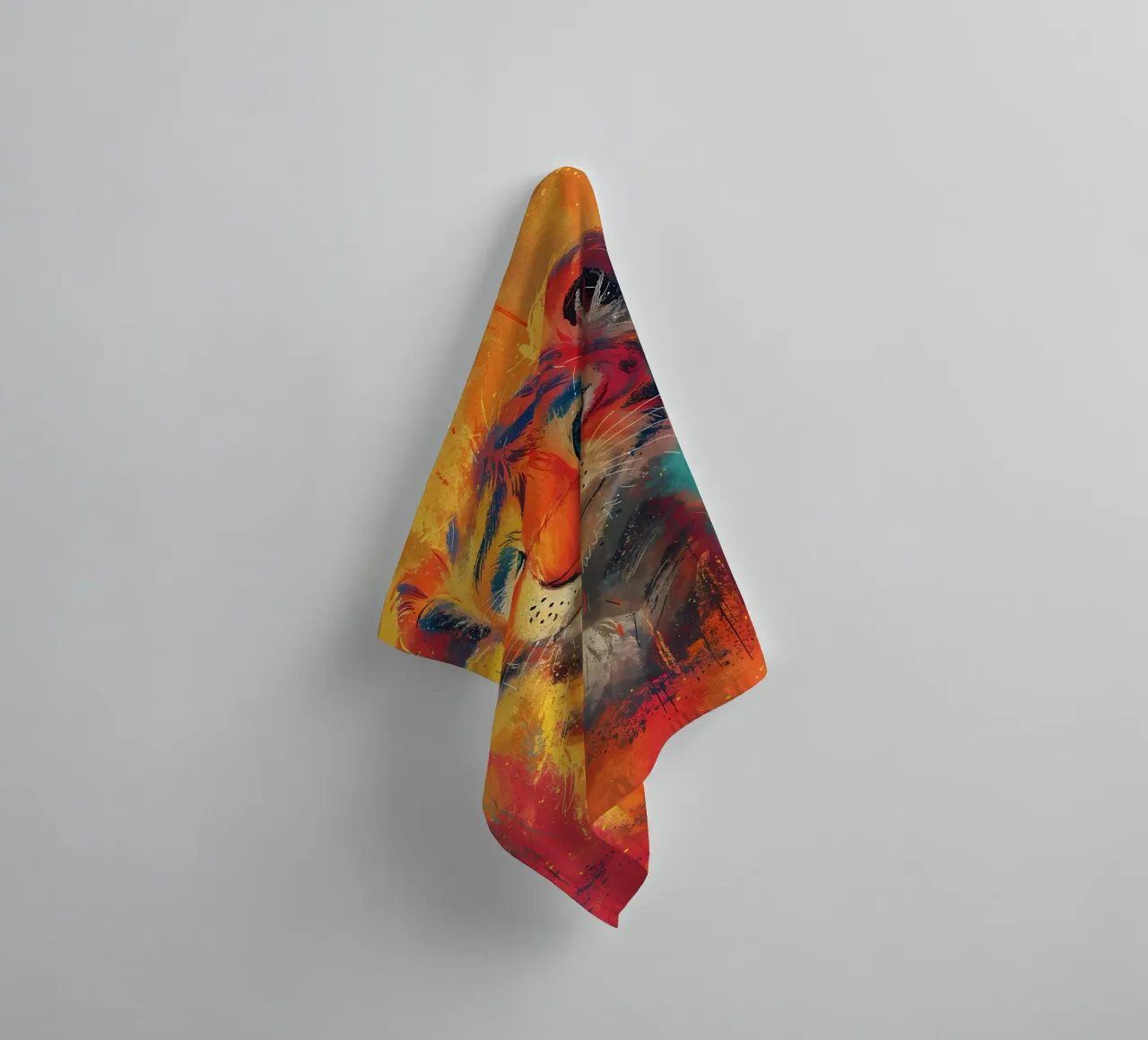Tiger Cub Glow towel by Manh beo