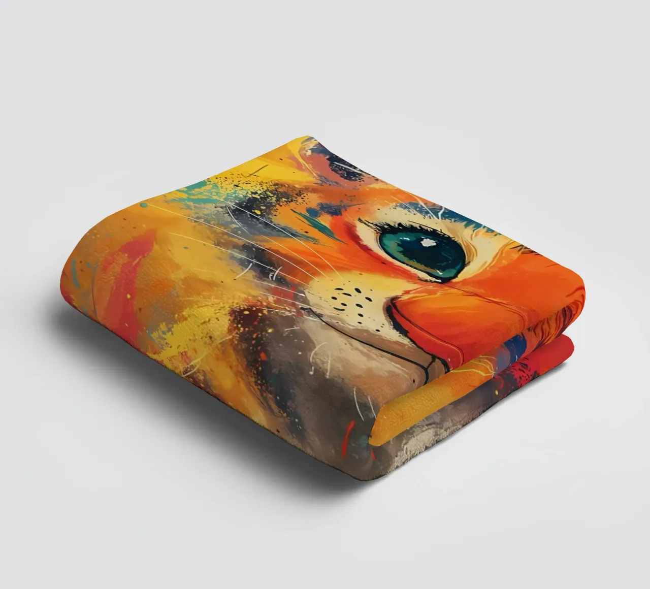 Tiger Cub Glow towel by Manh beo