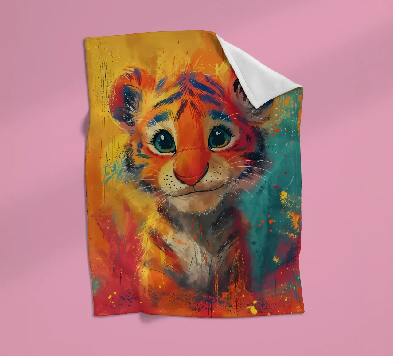 Tiger Cub Glow Fleecedecke von Manh beo