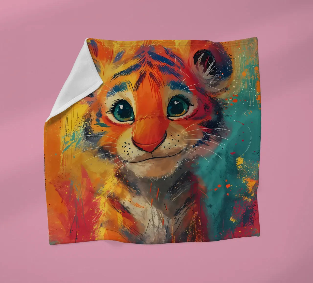 Tiger Cub Glow Fleecedecke von Manh beo