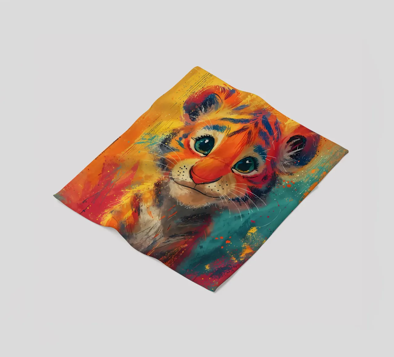 Tiger Cub Glow Fleecedecke von Manh beo