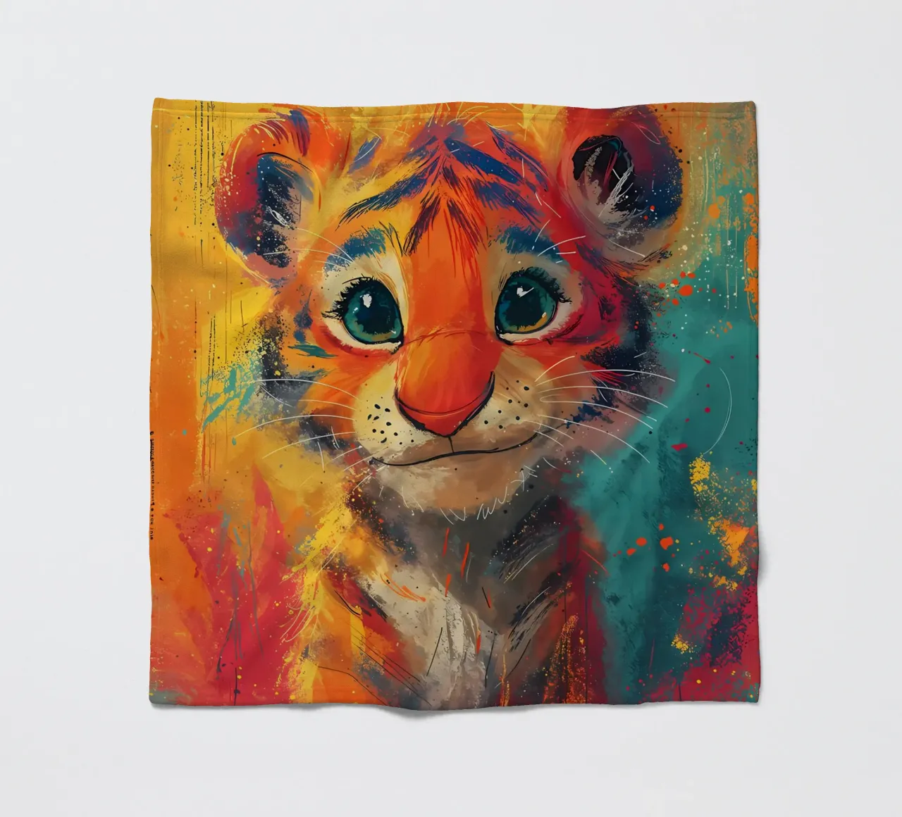 Tiger Cub Glow Fleecedecke von Manh beo