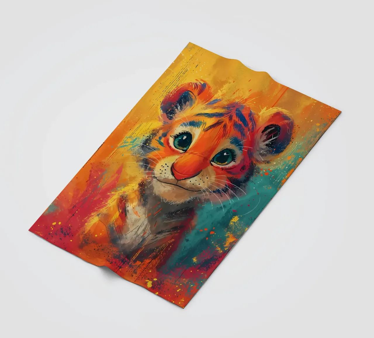 Tiger Cub Glow Fleecedecke von Manh beo