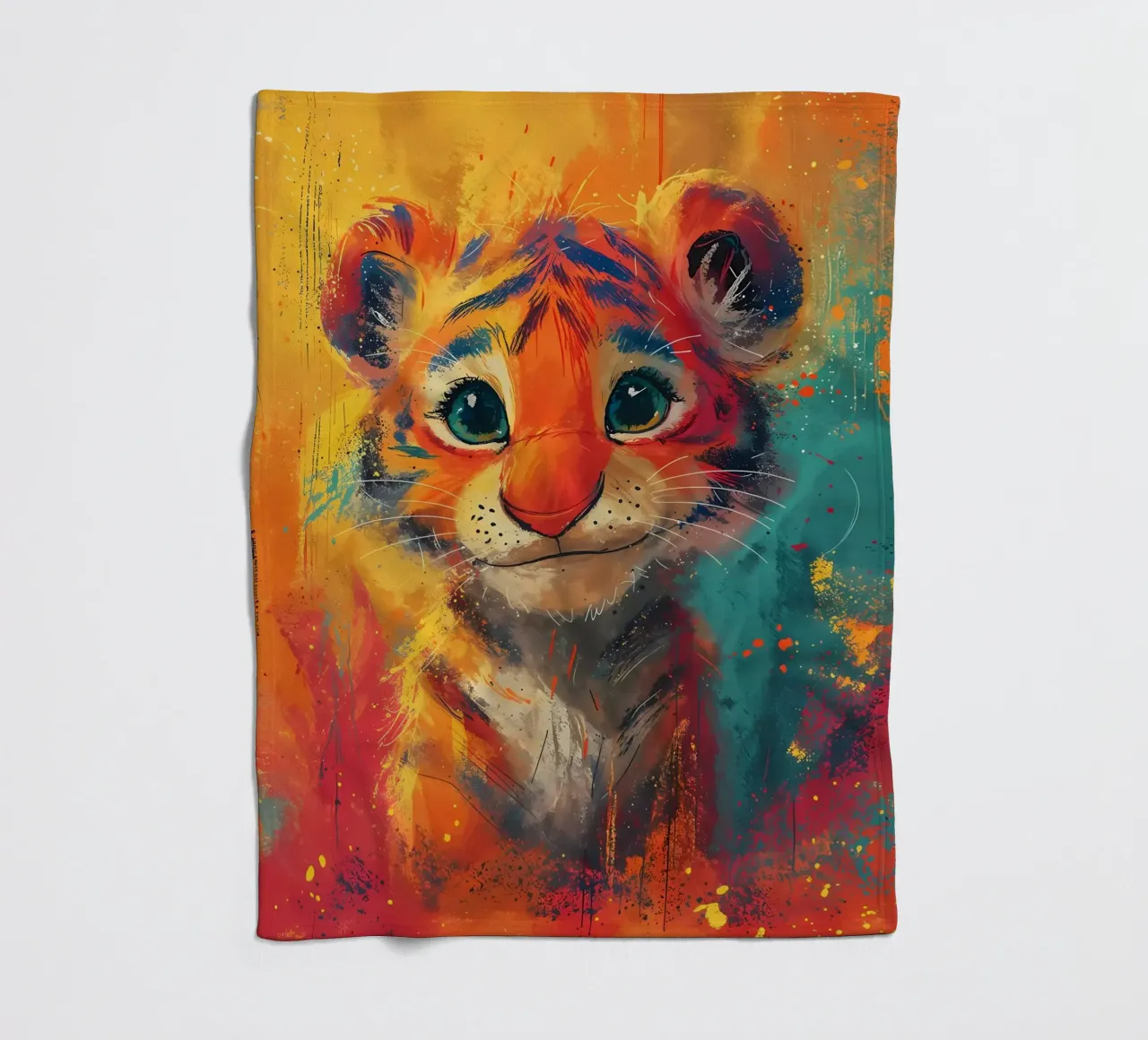 Tiger Cub Glow Fleecedecke von Manh beo