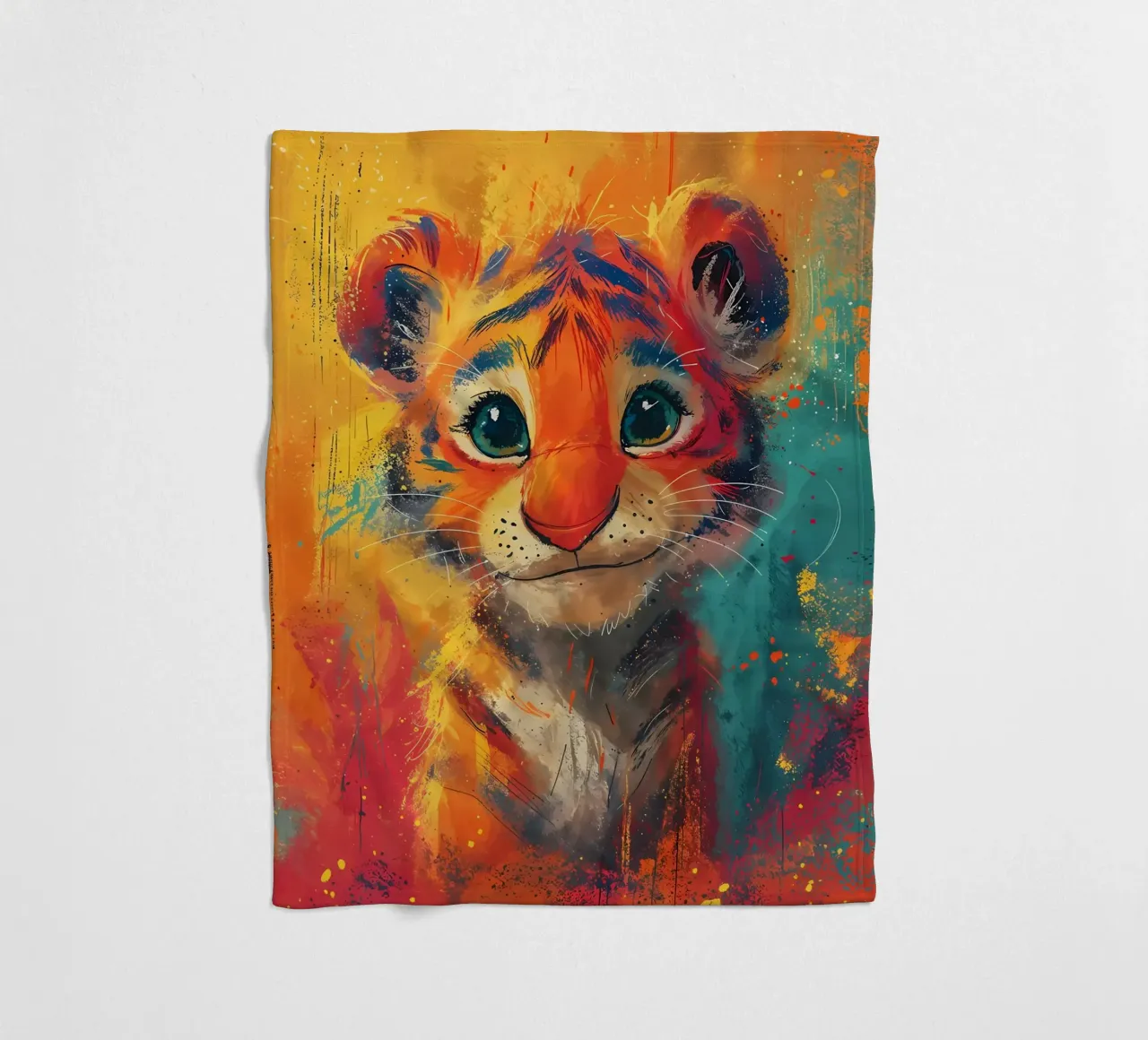 Tiger Cub Glow Fleecedecke von Manh beo