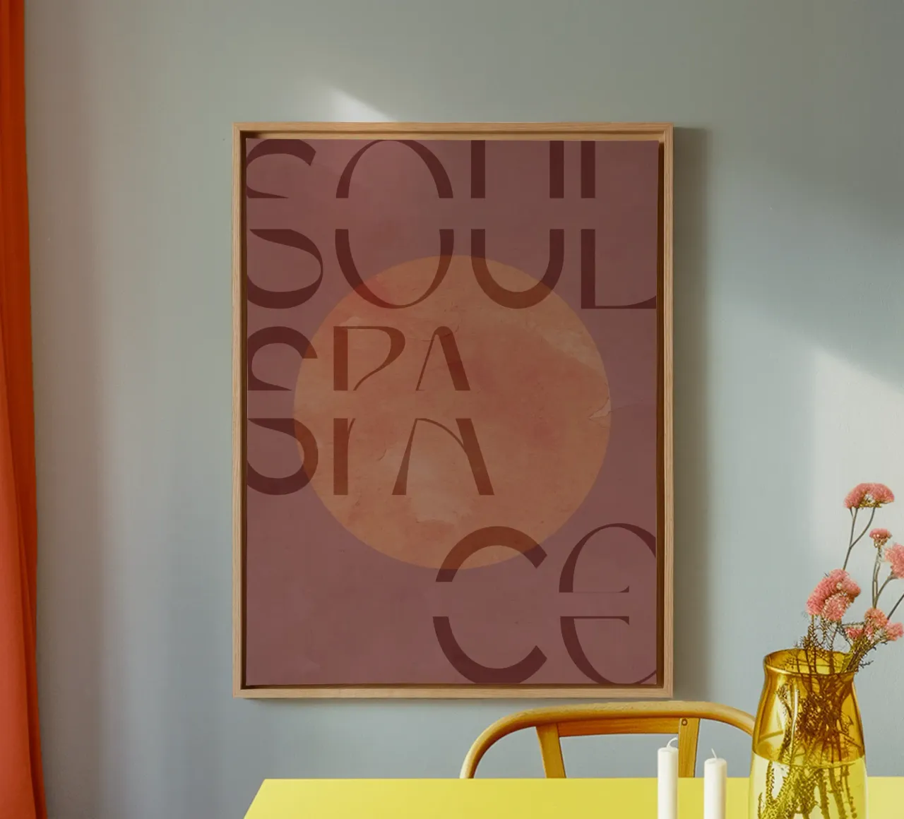 Soul Space No 1 canvas met Baklijst van treechild