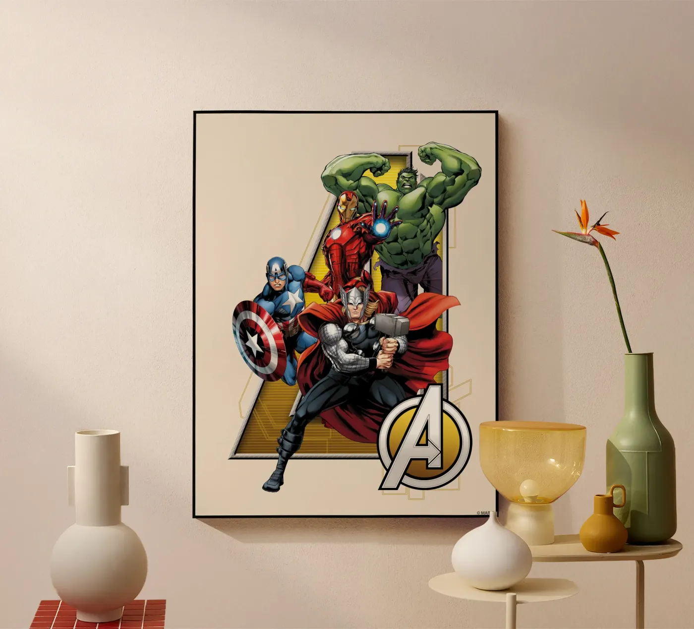 Die mächtigen Avengers plexiglass da MARVEL Designs by JUNIQE