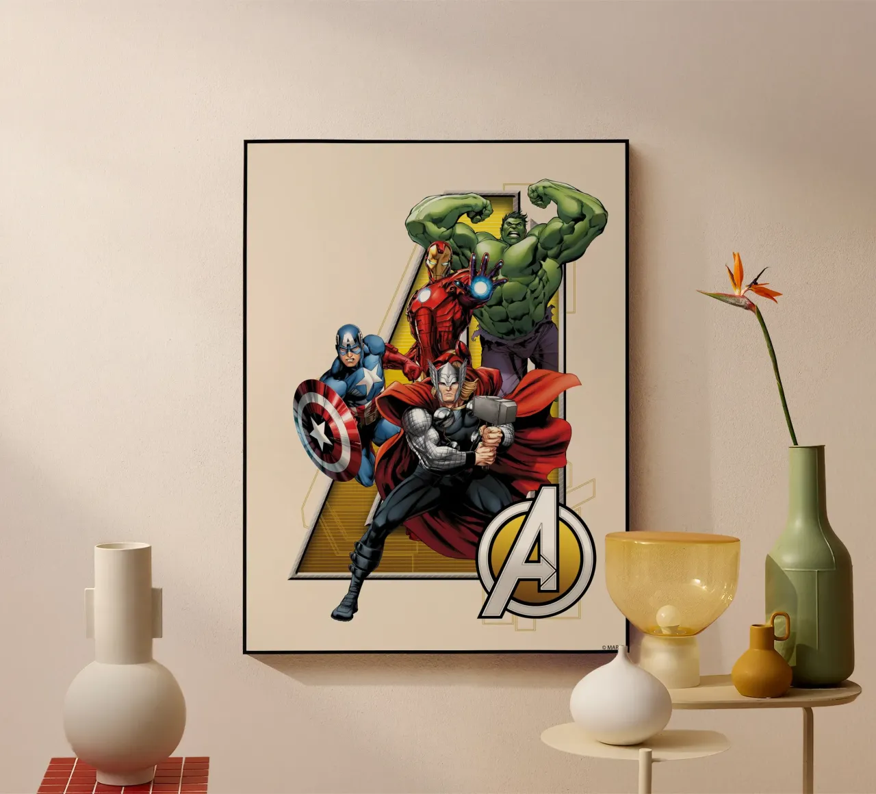 Die mächtigen Avengers plexiglass da MARVEL Designs by JUNIQE