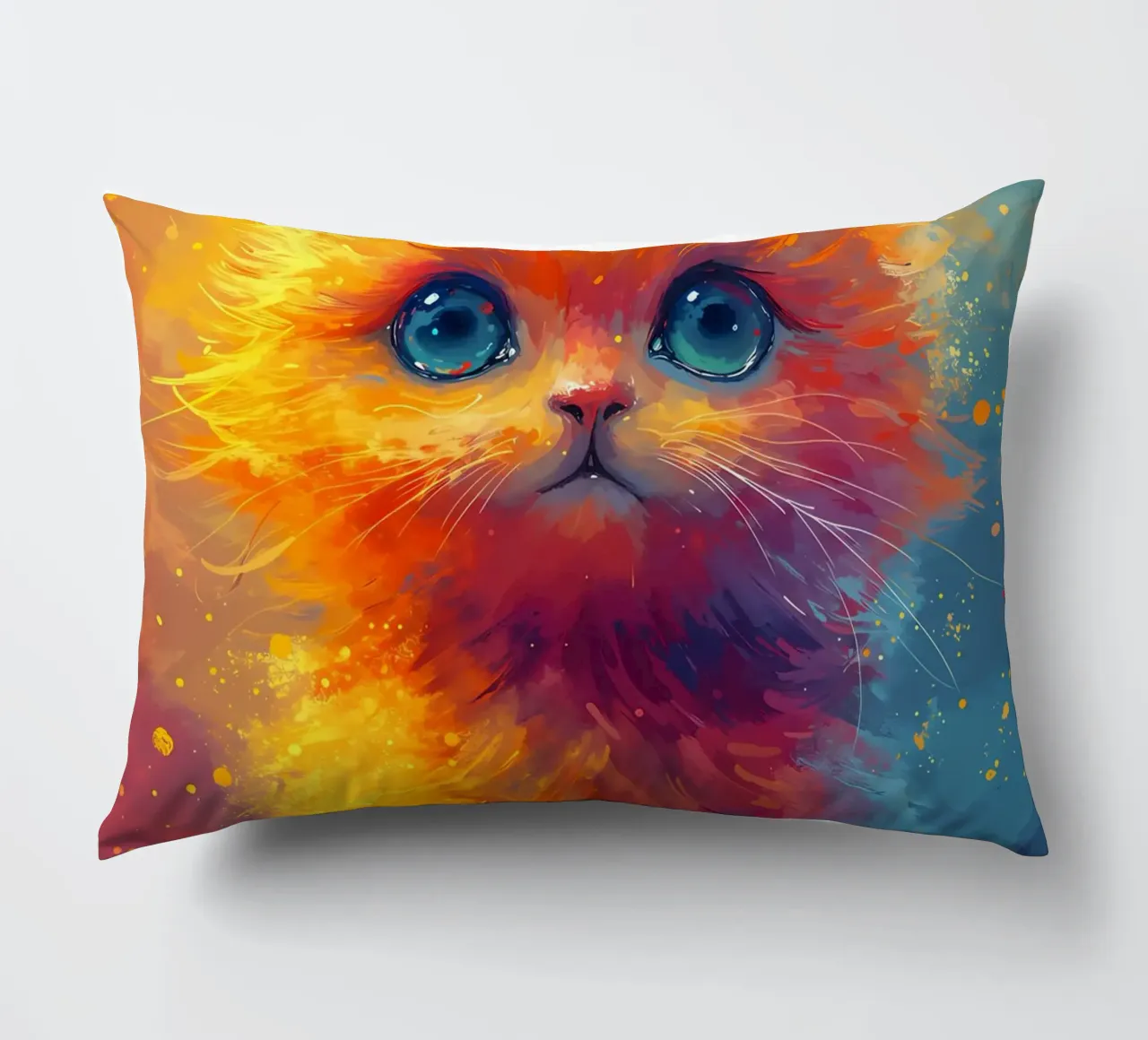 Sguardo felino vibrante cuscino da Manh beo