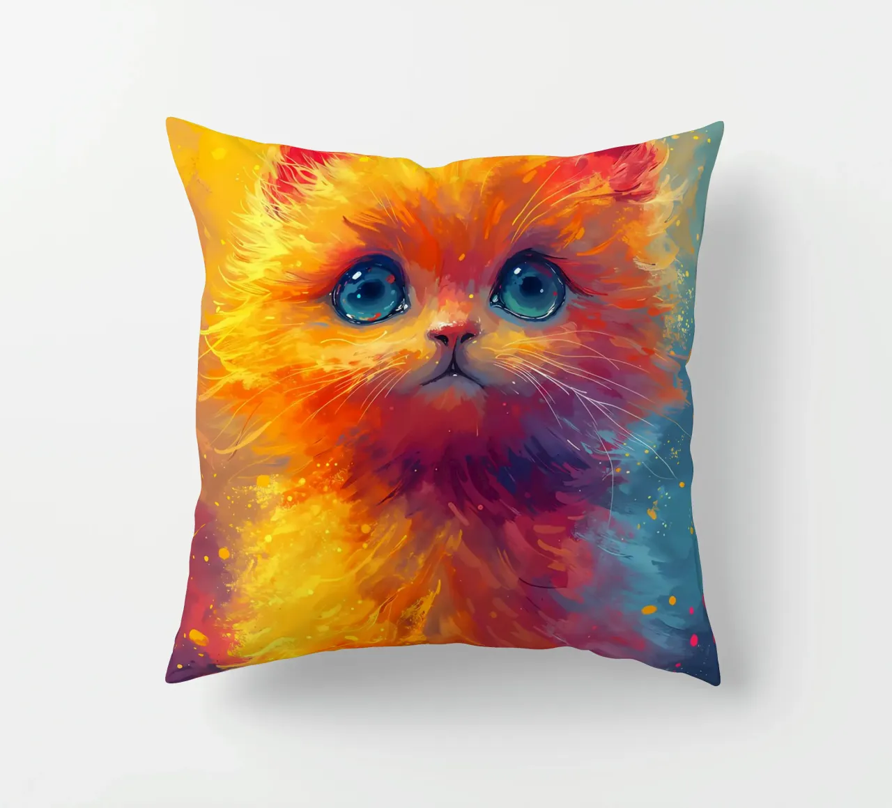 Sguardo felino vibrante cuscino da Manh beo
