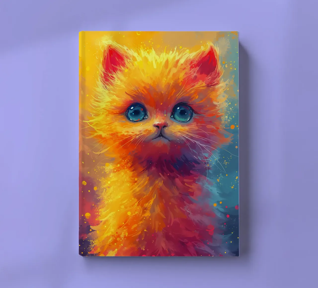 Vibrant Feline Gaze notebook by Manh beo