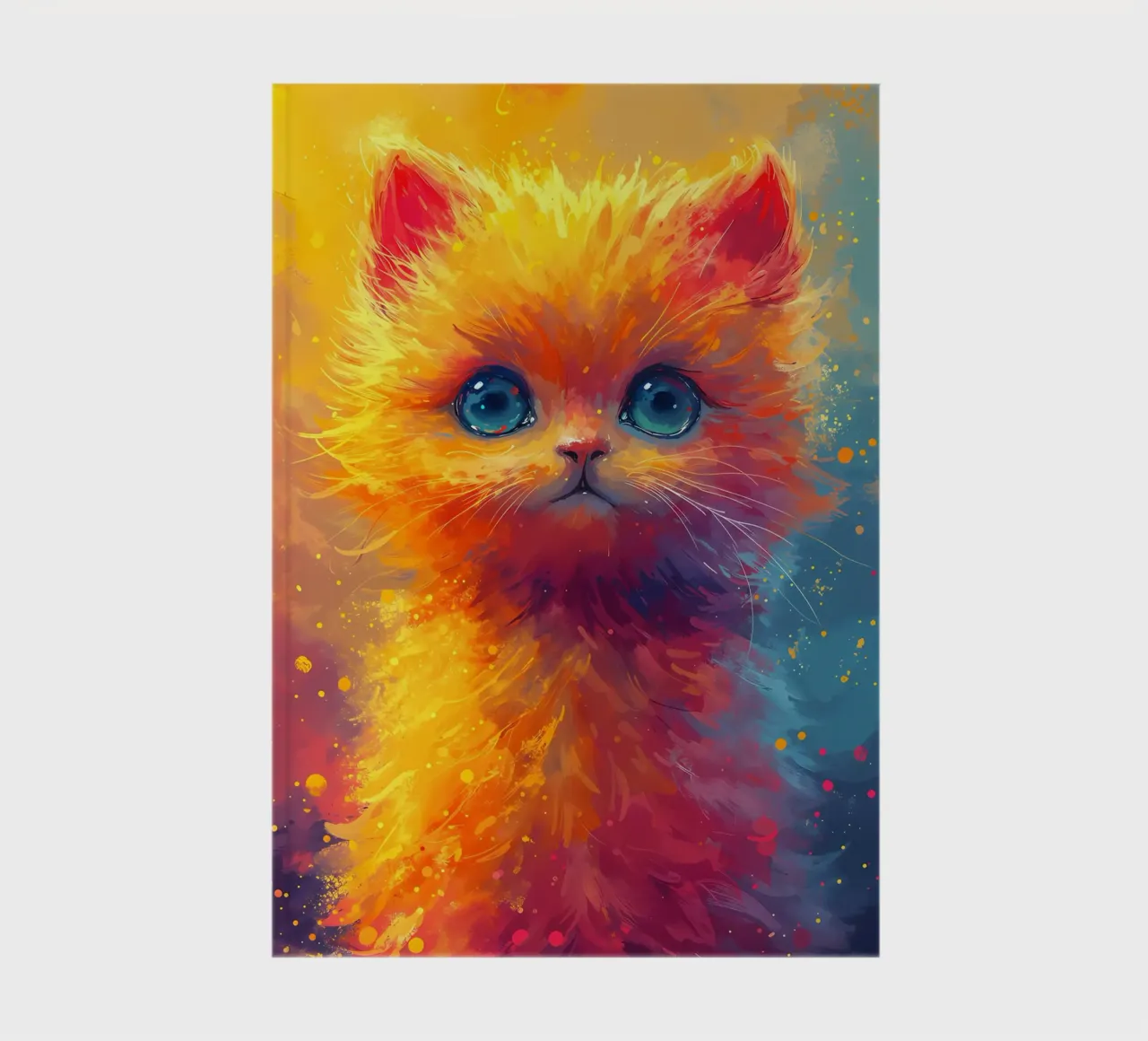 Vibrant Feline Gaze notebook by Manh beo