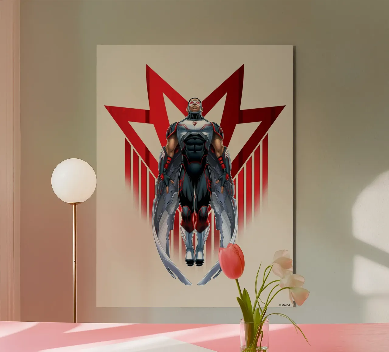 Falcon alluminio dibond da MARVEL Designs by JUNIQE