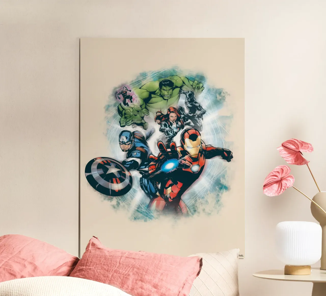 The Avengers - Better Together poster avec cadre en plastique de MARVEL Designs by JUNIQE