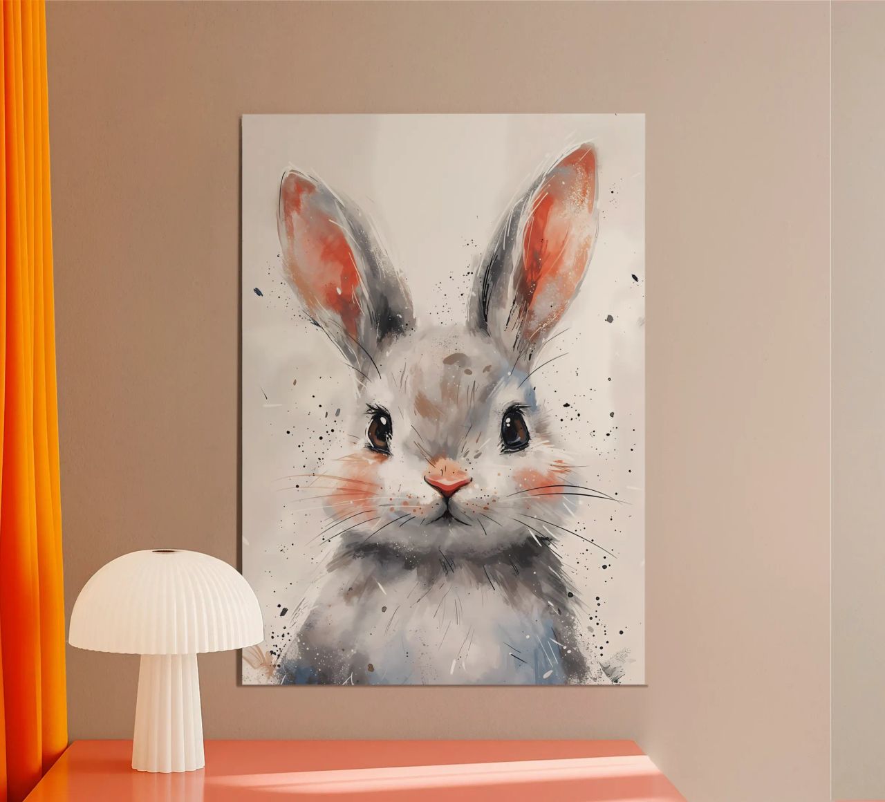 Whiskered Fluff - Sanfte Kaninchenkunst Poster von Manh beo