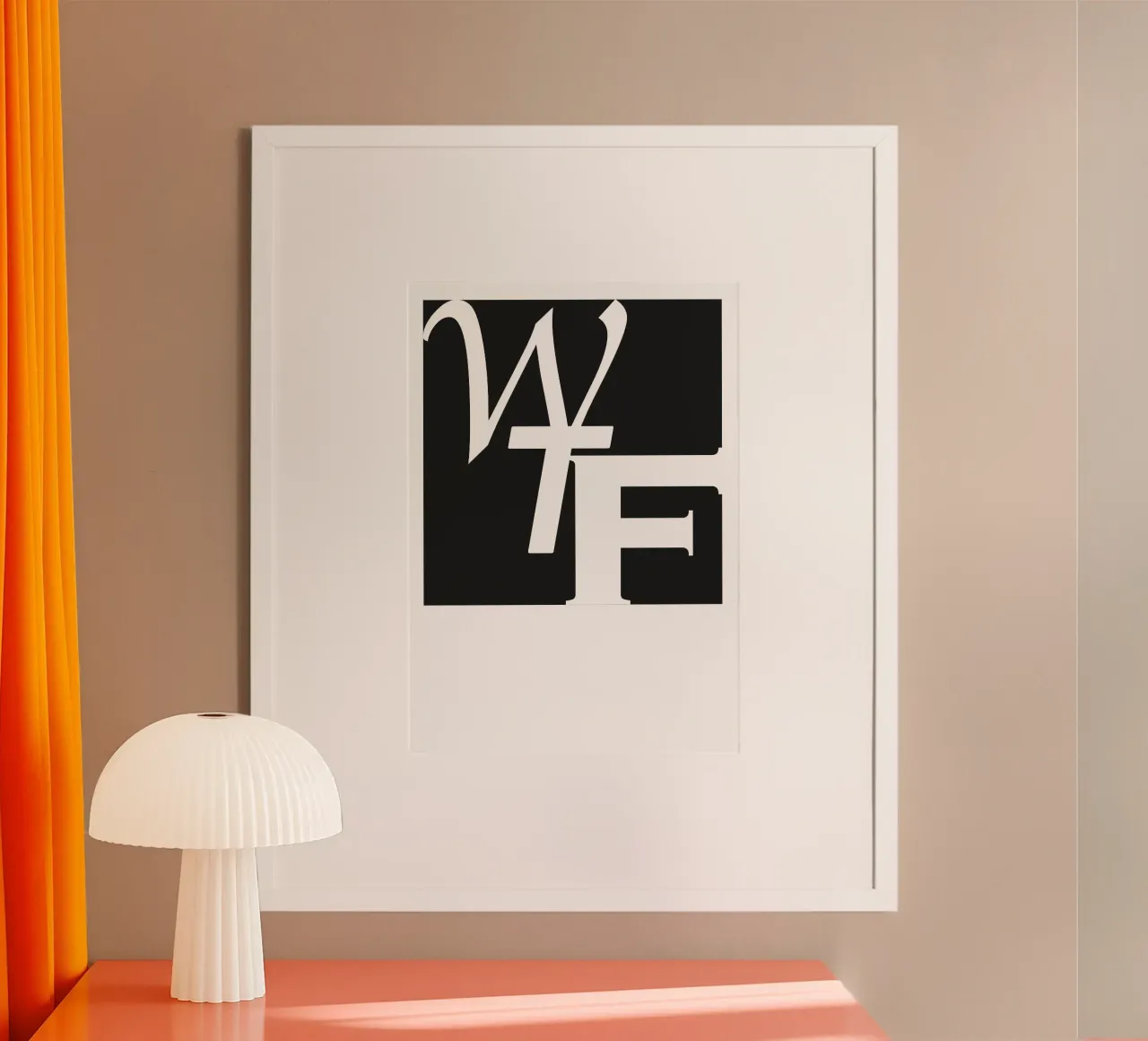 Typografie poster with plastic frame by Flo Klein