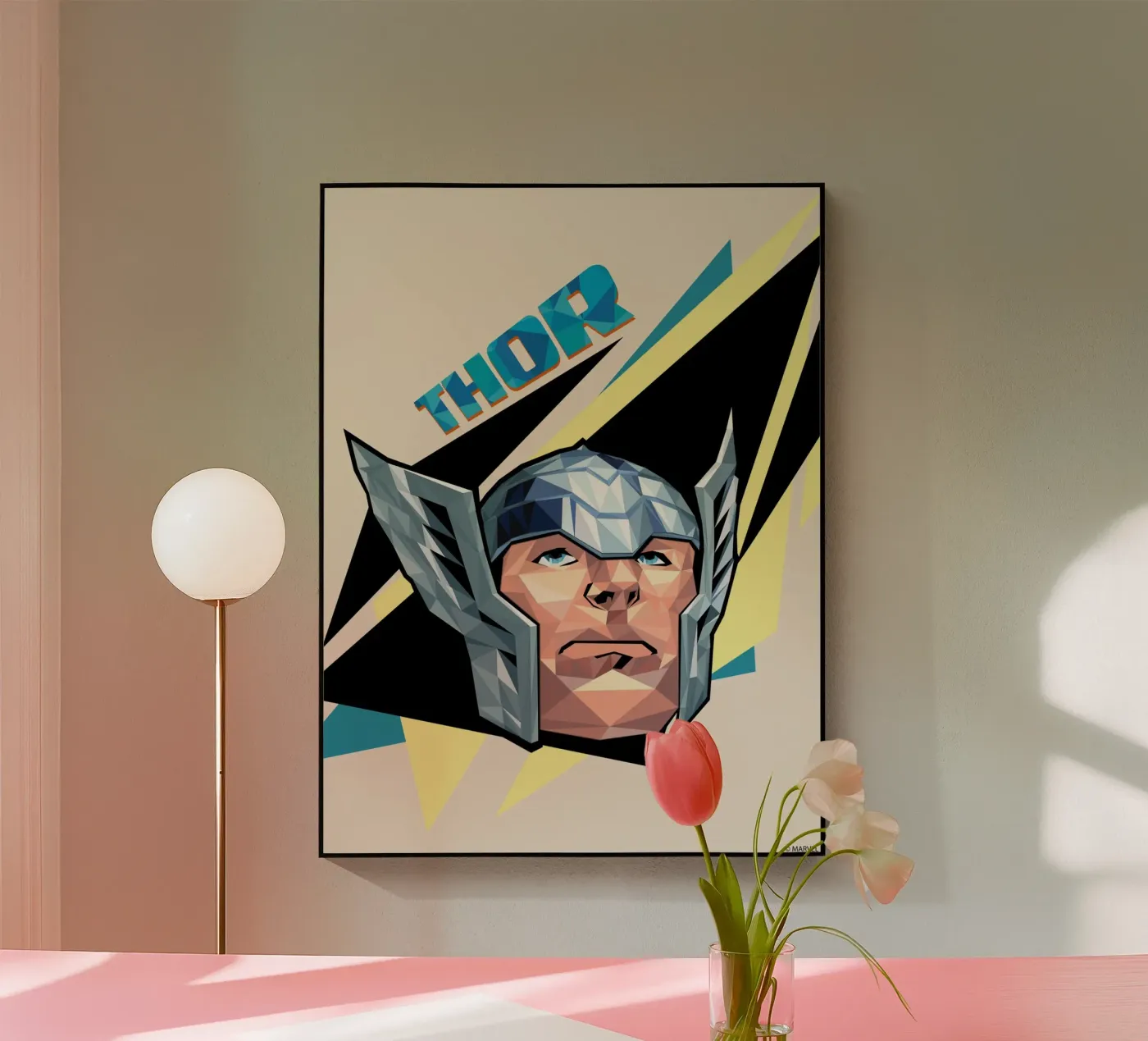 Thor im Helm plexiglas de MARVEL Designs by JUNIQE