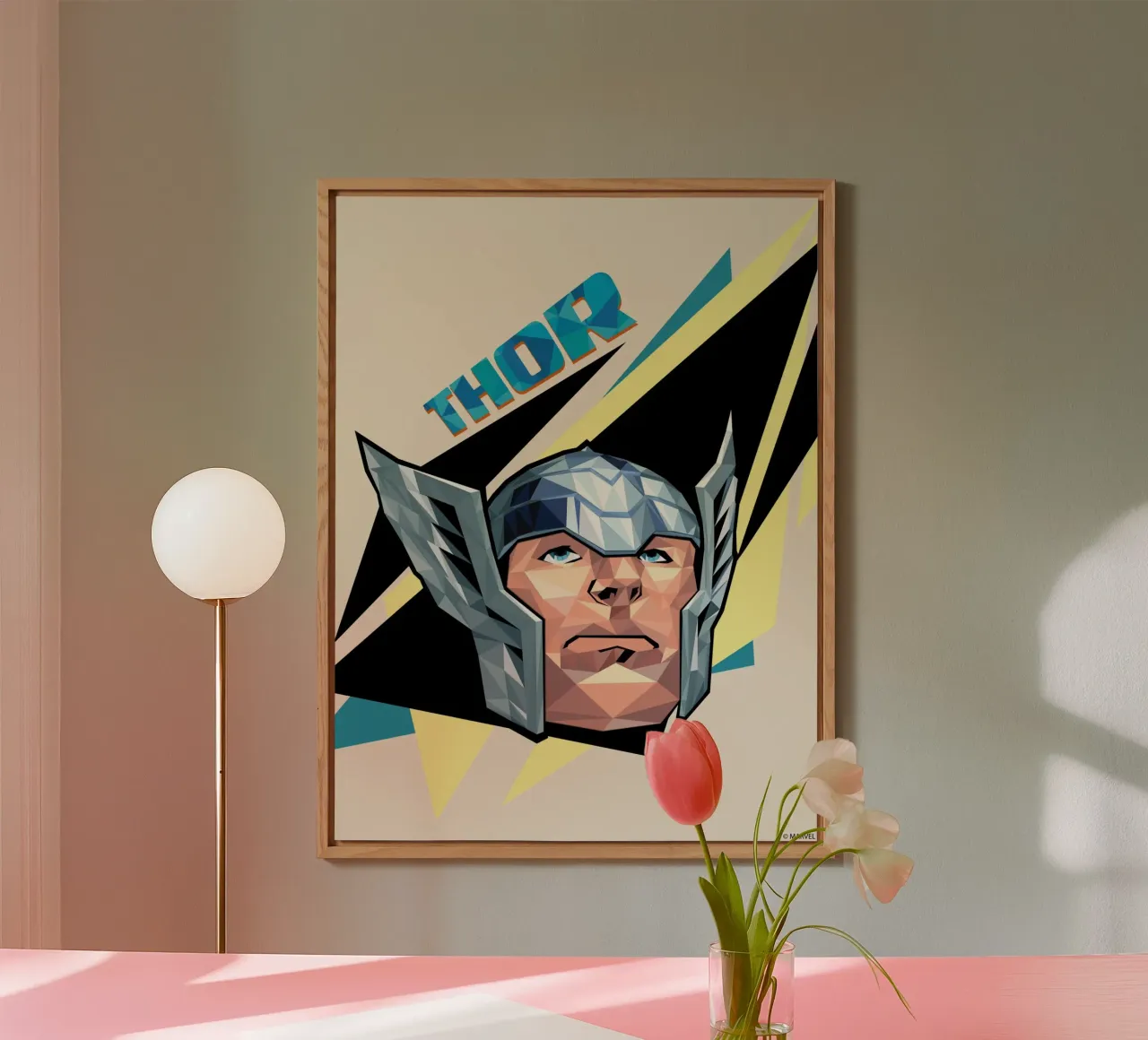 Thor im Helm alluminio dibond da MARVEL Designs by JUNIQE