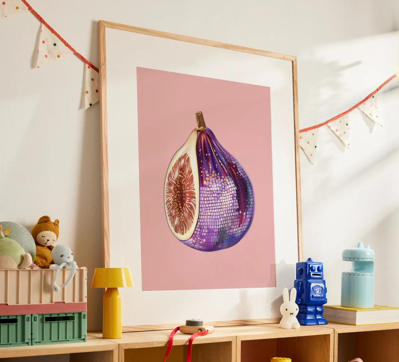 Fico, Disco Ball in rosa carta hahnemühle da Peaches Art Prints