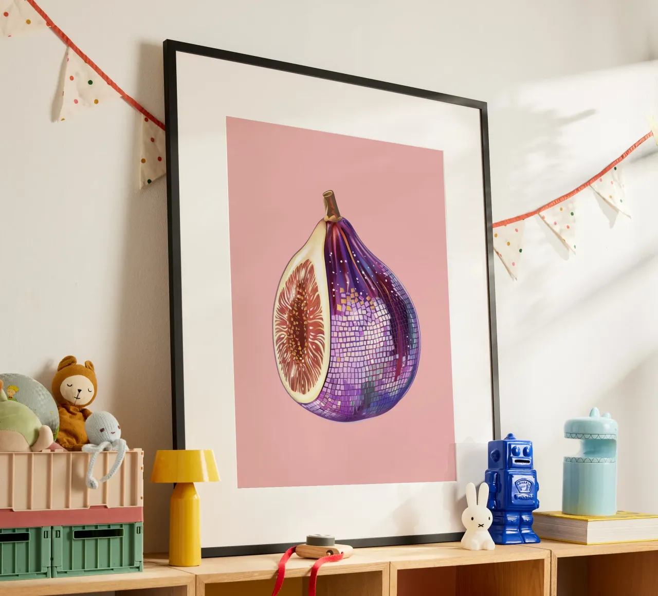 Fico, Disco Ball in rosa carta hahnemühle da Peaches Art Prints