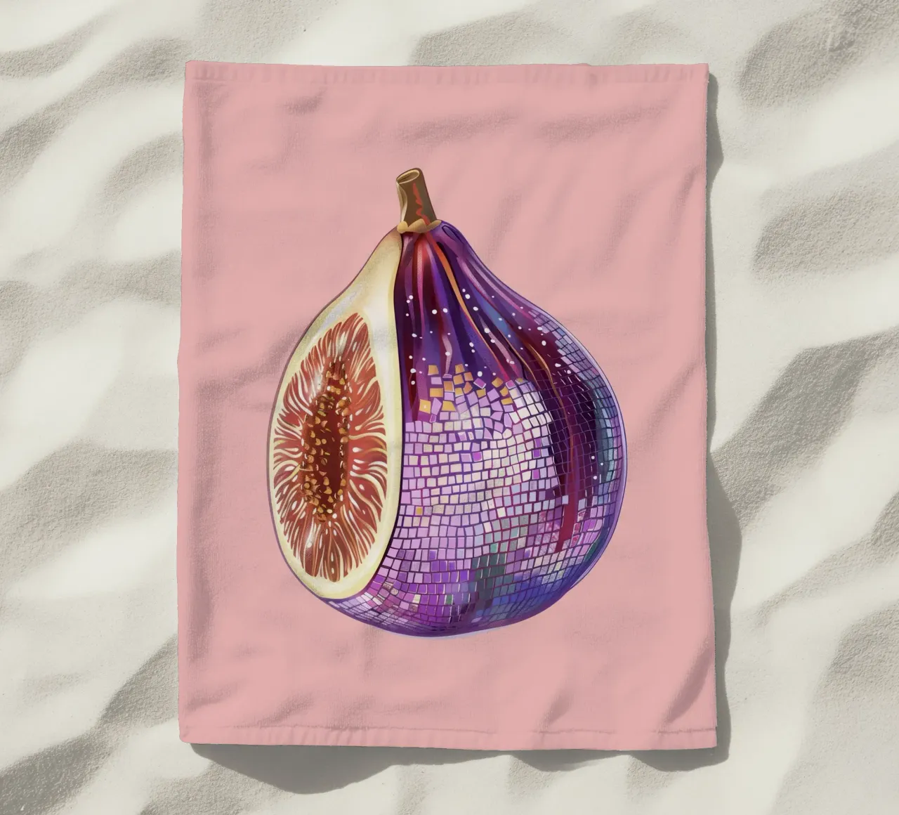 Fico, Disco Ball in rosa telo mare da Peaches Art Prints