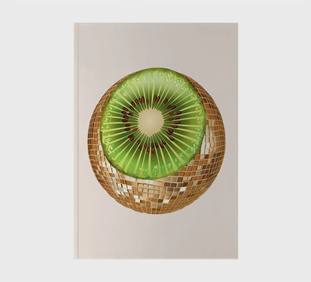 Kiwi, frutta Disco Ball Art diario da Peaches Art Prints
