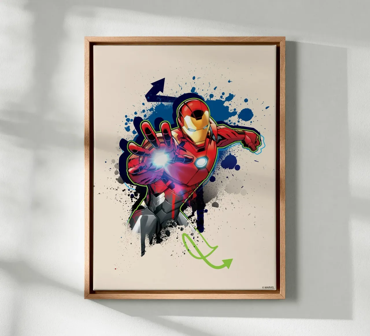 Iron Man - Power tela con Cornice a cassetta da MARVEL Designs by JUNIQE