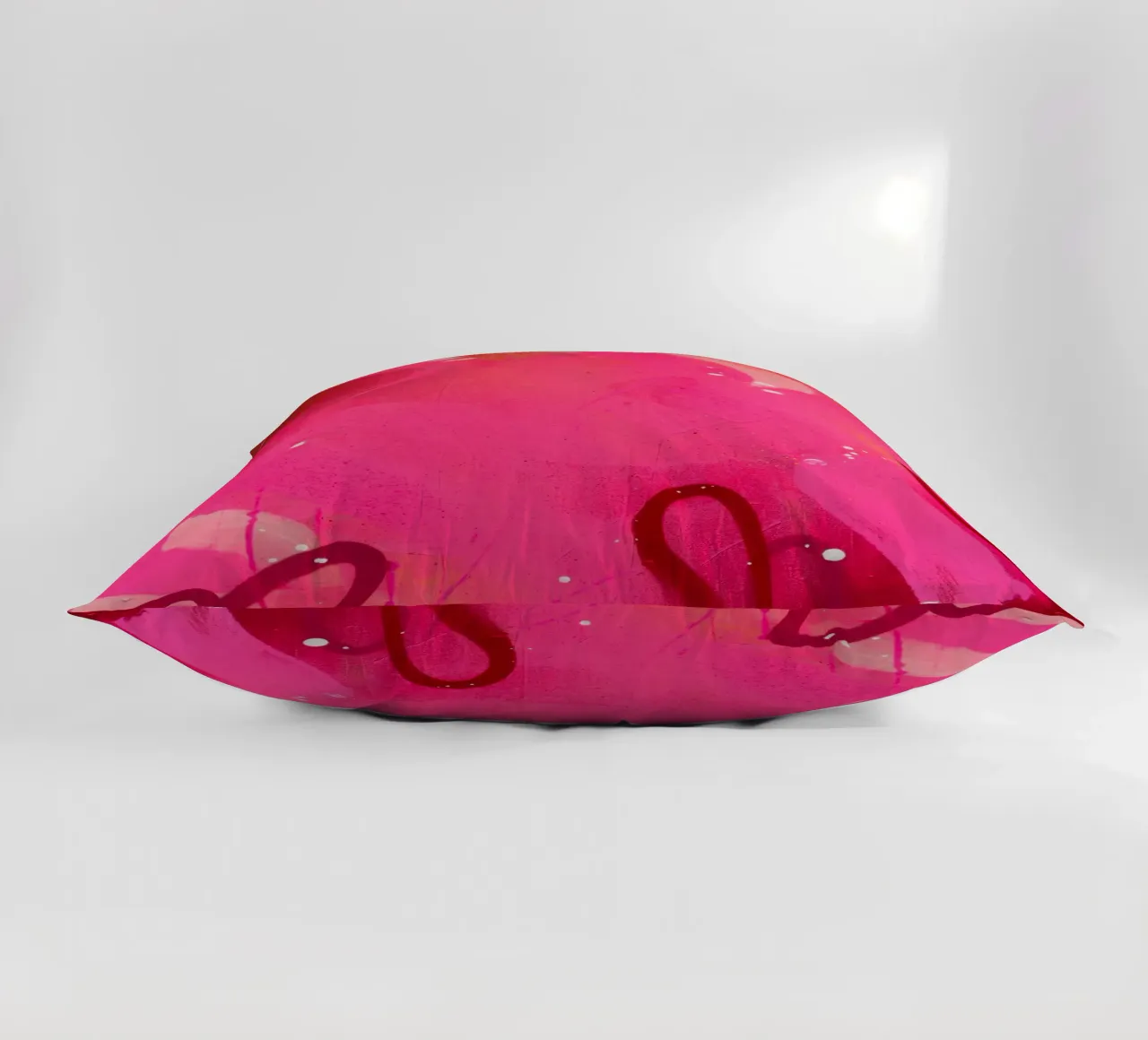 Graffiti pink decorative cushion by Flo Klein