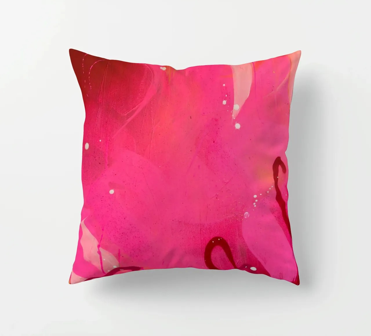Graffiti pink decorative cushion by Flo Klein