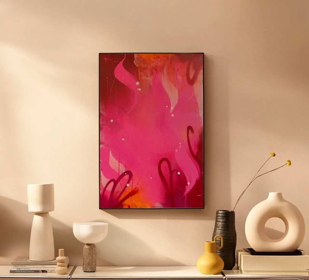 Graffiti pink plexiglass da Flo Klein