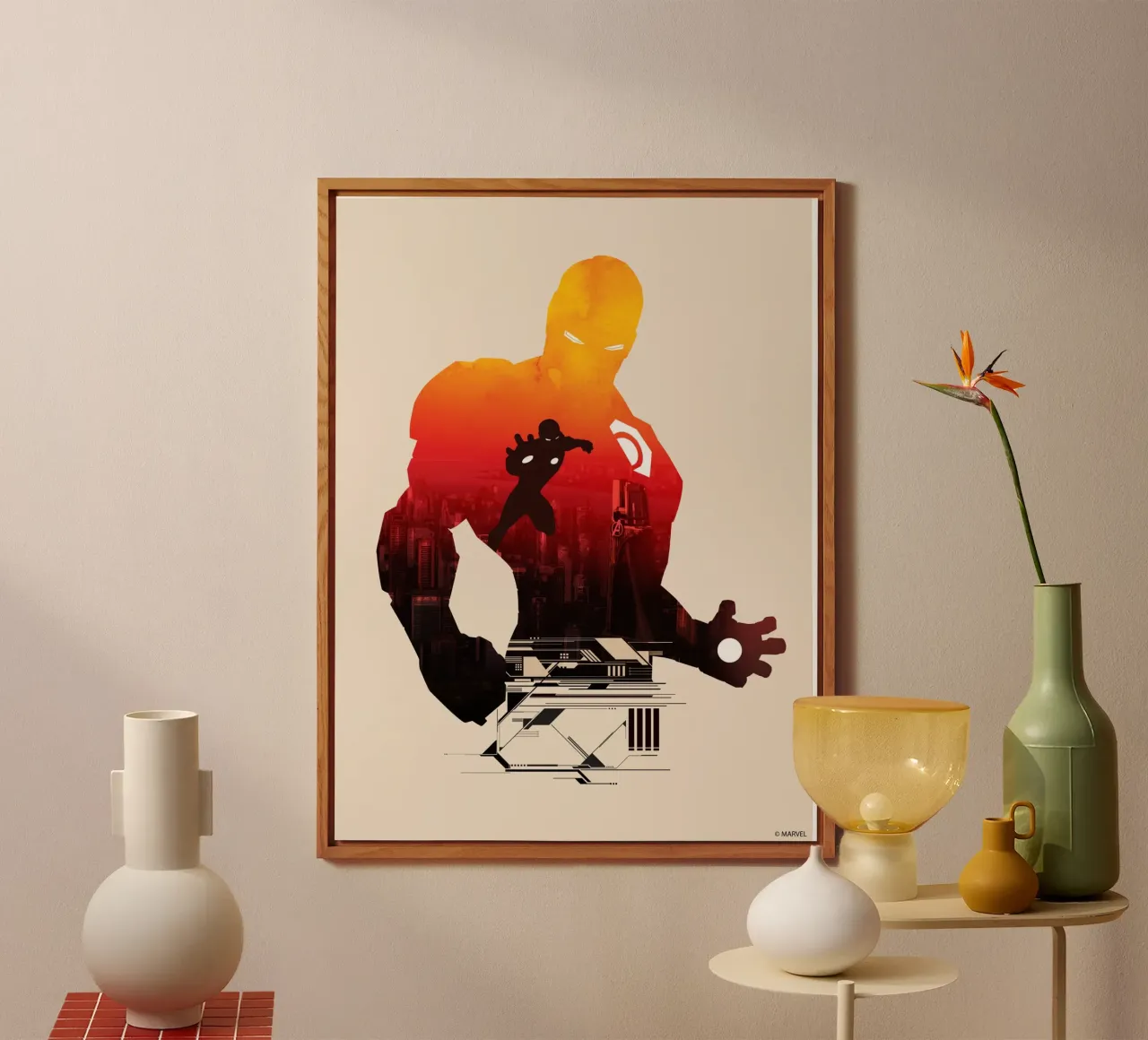 Iron Man's Legacy alluminio dibond da MARVEL Designs by JUNIQE