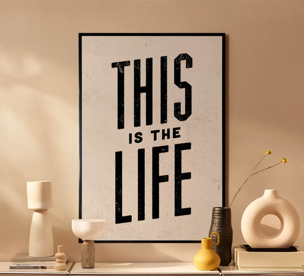 This Is the Life poster con telaio in legno da Summerchamps