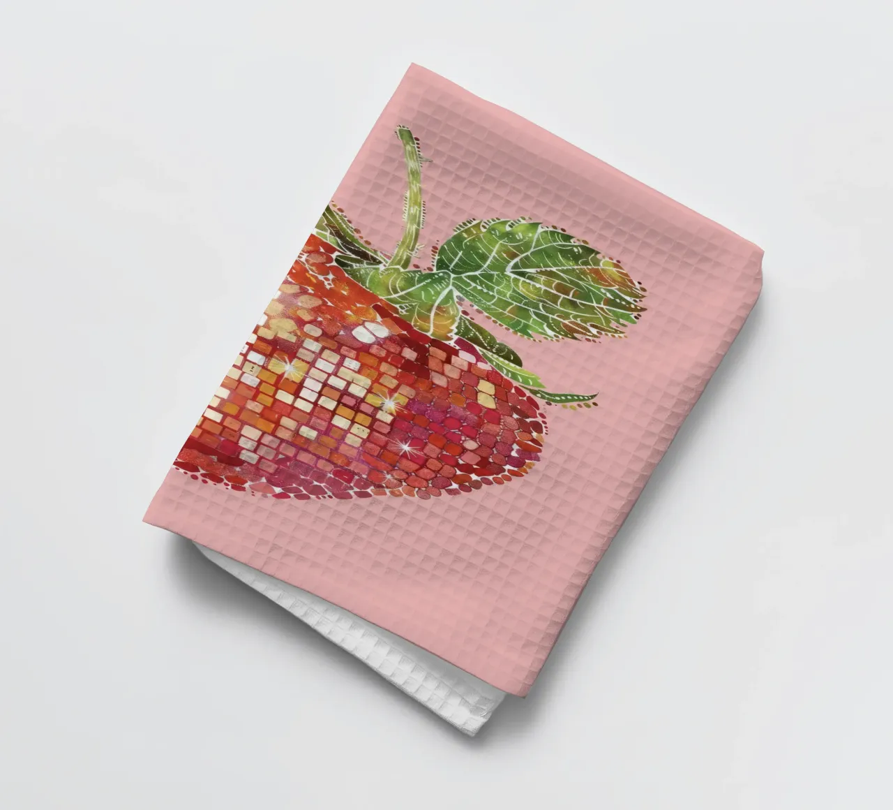 Fragola, Disco Ball in rosa - Frutta canovaccio da cucina da Peaches Art Prints