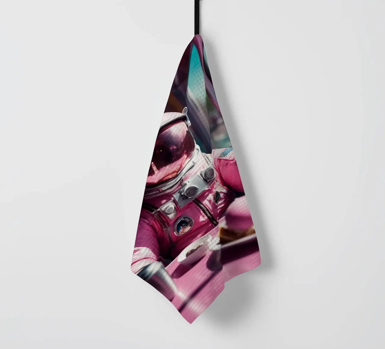 Pink Astronaut canovaccio da cucina da Flo Klein