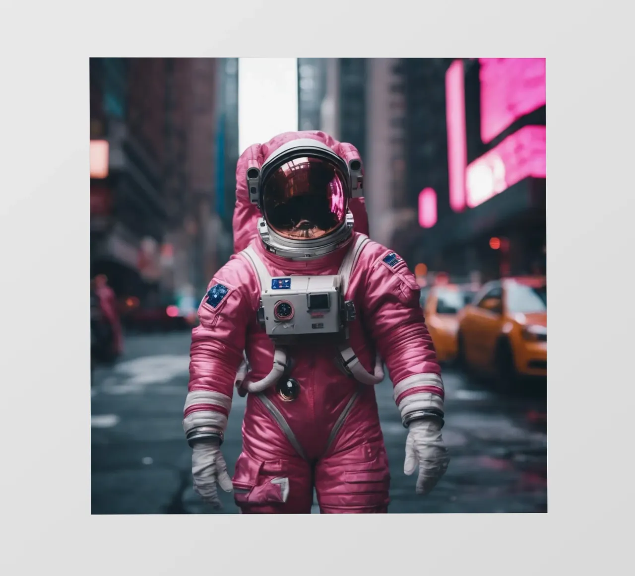 New York Astronaut pellicola backlit da Flo Klein