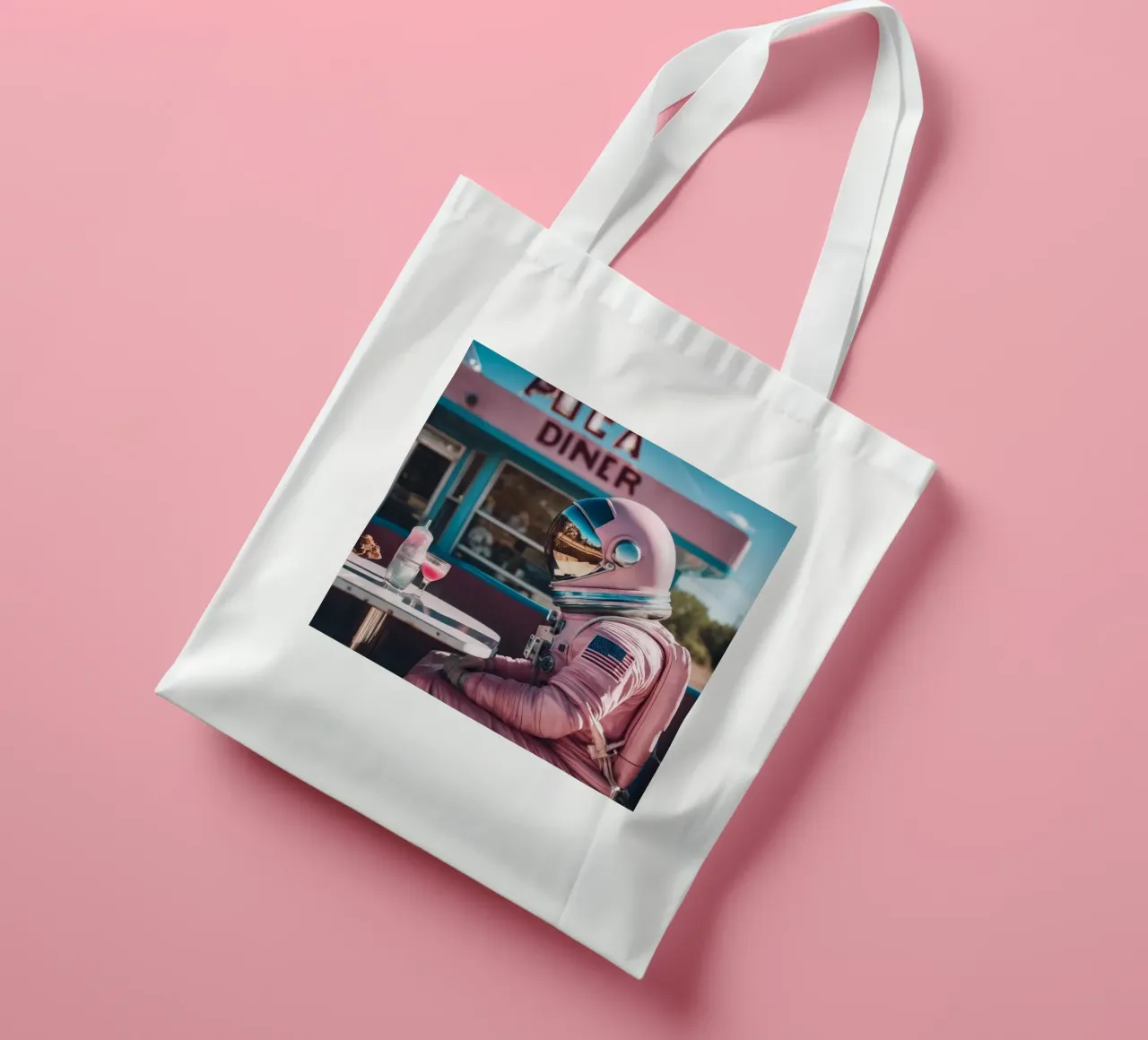Astrodiner tote bag by Flo Klein