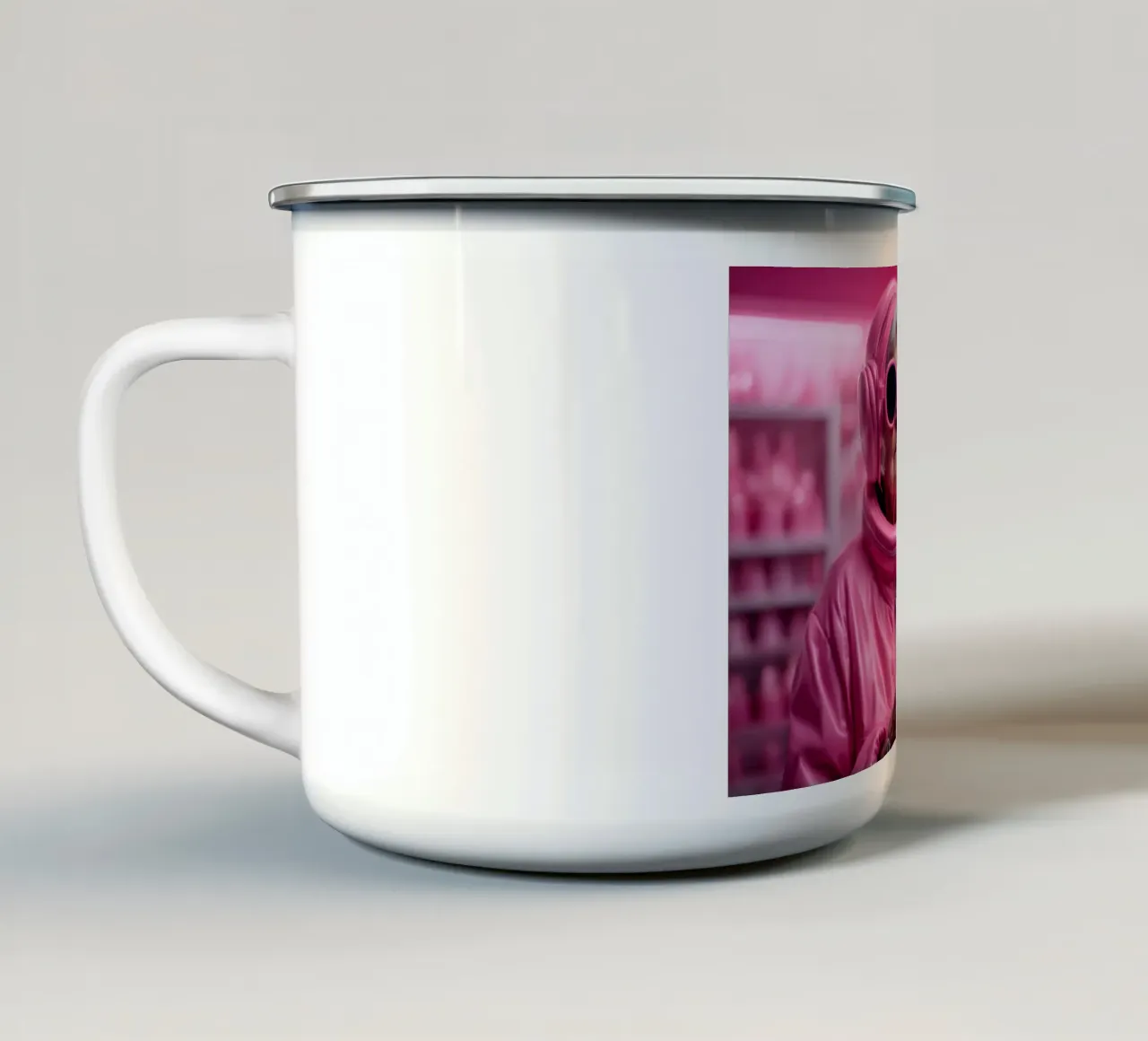 Pink Ice tazza in smalto da Flo Klein