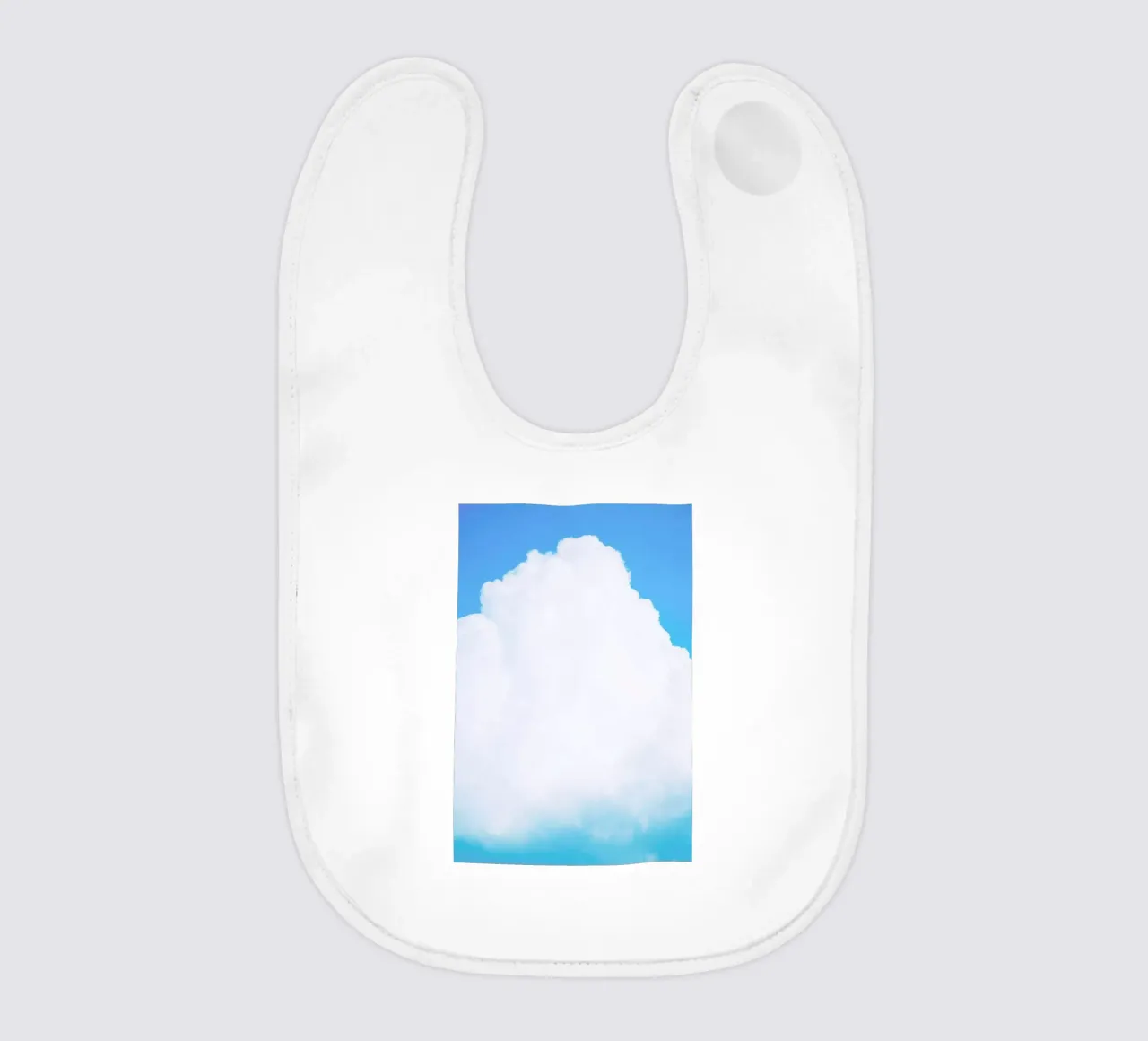 Blue Clouds III baby bib by Tal Paz-Fridman