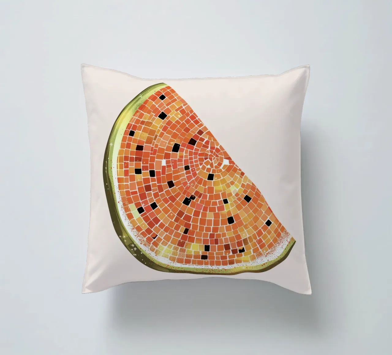 Fetta d'anguria, palla da discoteca - Frutta cuscino da Peaches Art Prints