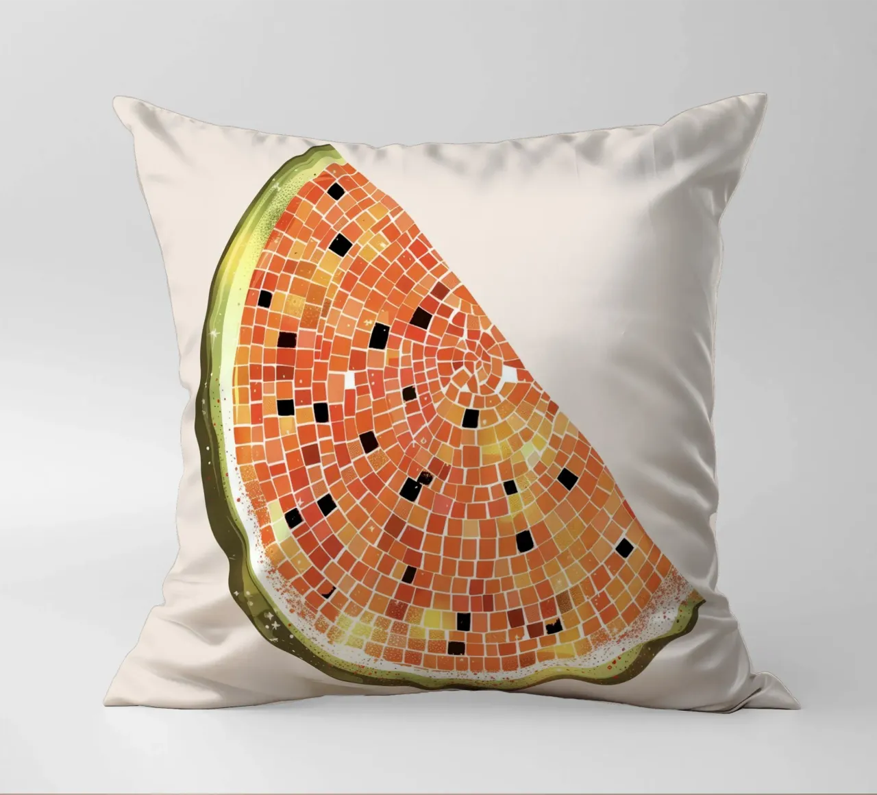 Fetta d'anguria, palla da discoteca - Frutta cuscino da Peaches Art Prints