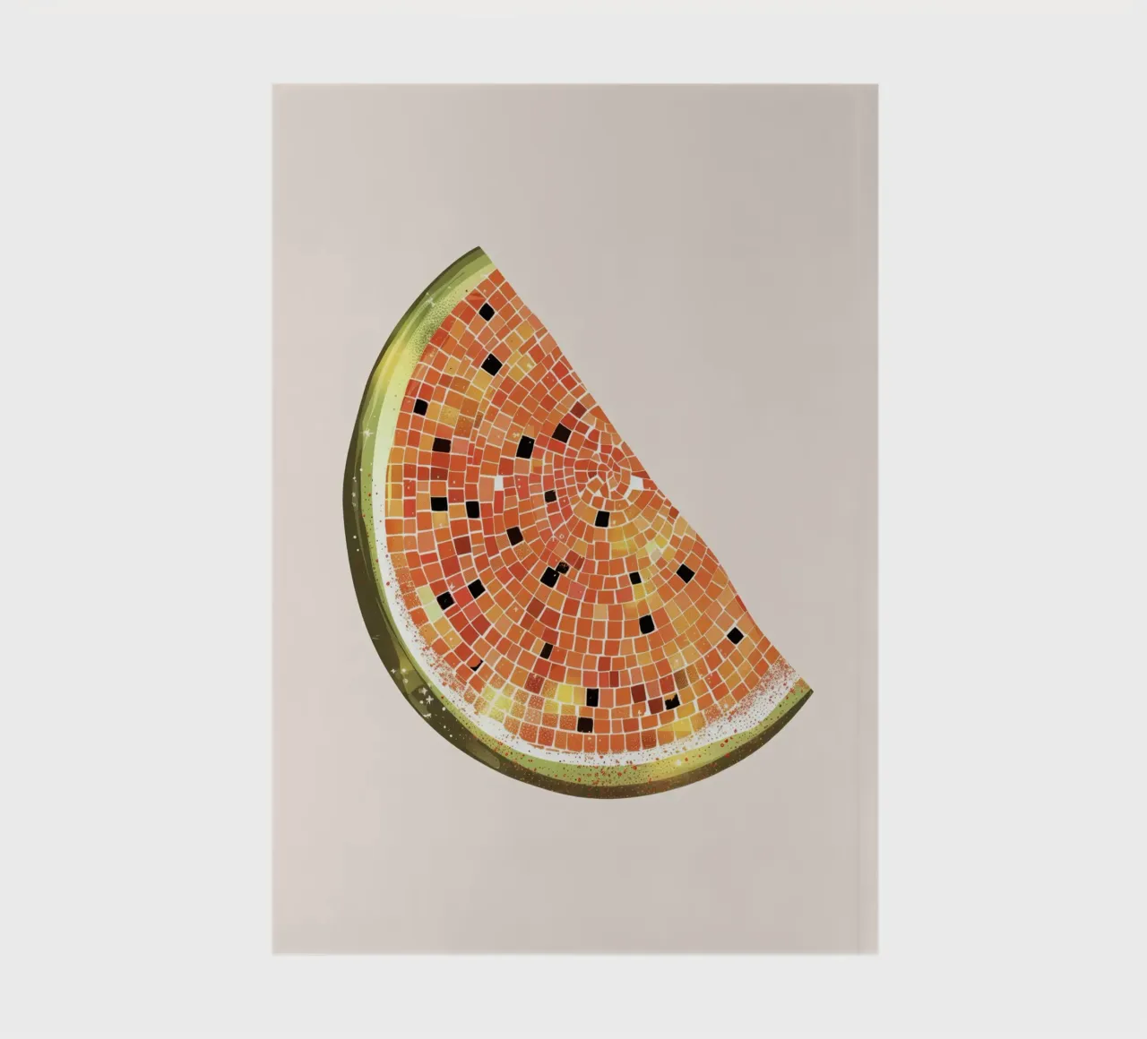 Fetta d'anguria, palla da discoteca - Frutta diario da Peaches Art Prints