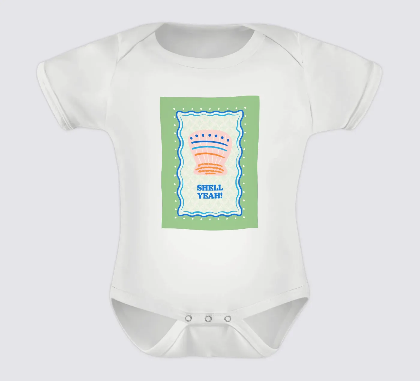 Shell yeah! babyrompertje korte mouwen van Studio Birchwood