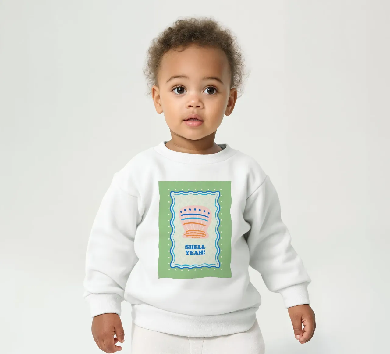Shell yeah! baby sweatshirt by Studio Birchwood