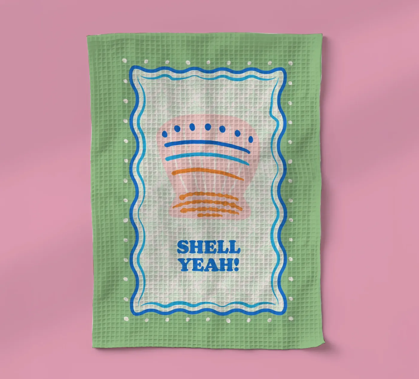 Shell yeah! tea towel by Studio Birchwood