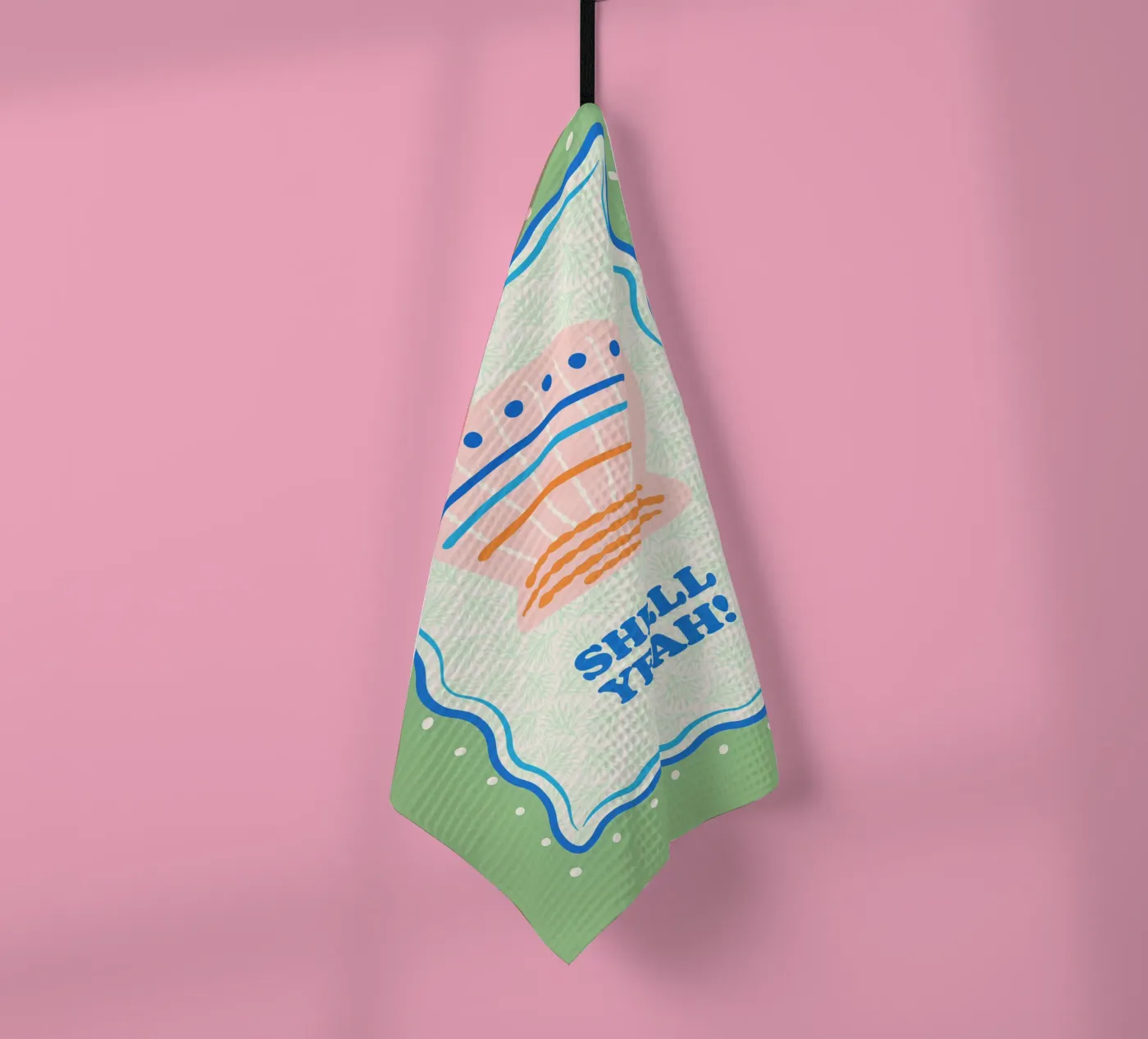 Shell yeah! tea towel by Studio Birchwood