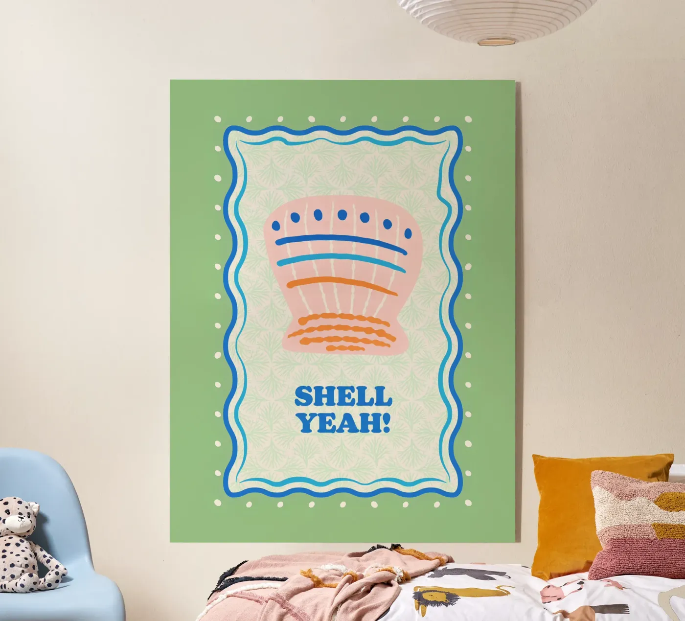 Shell yeah! acryl van Studio Birchwood